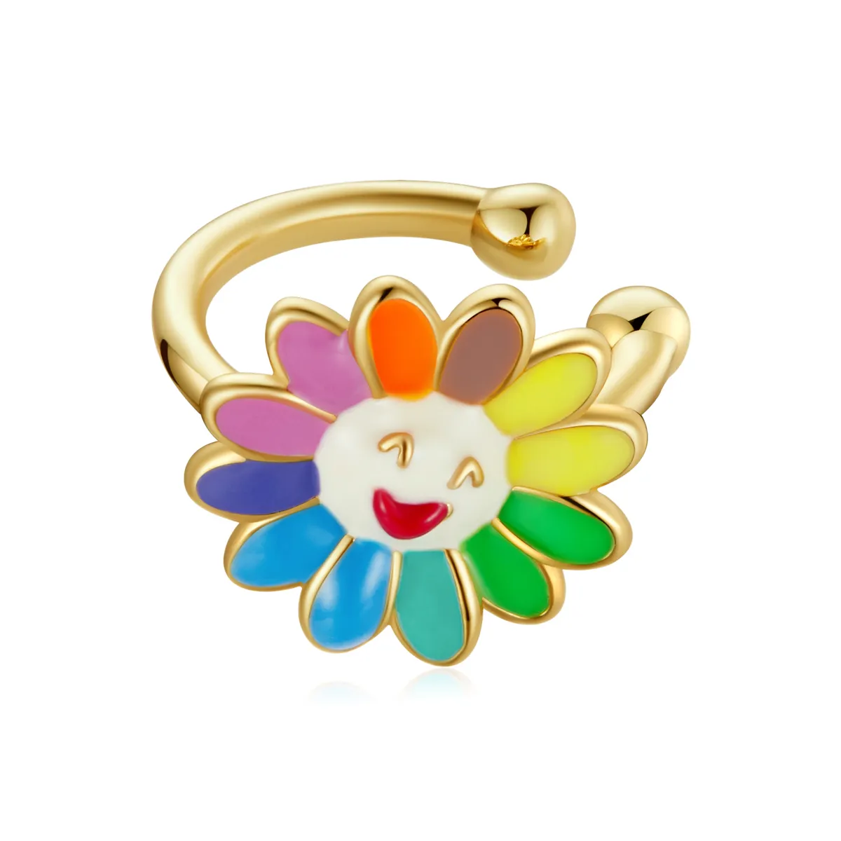 pandora style pop sun flower øreklips sce1235