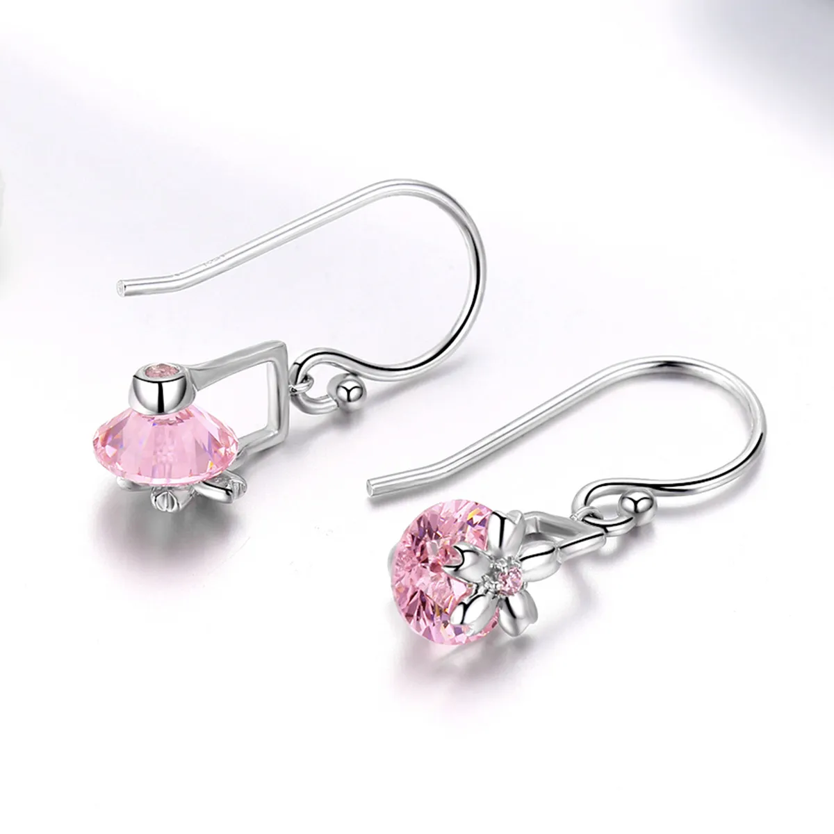Pandora Style kirsebærblomster hengende øredobber - BSE039