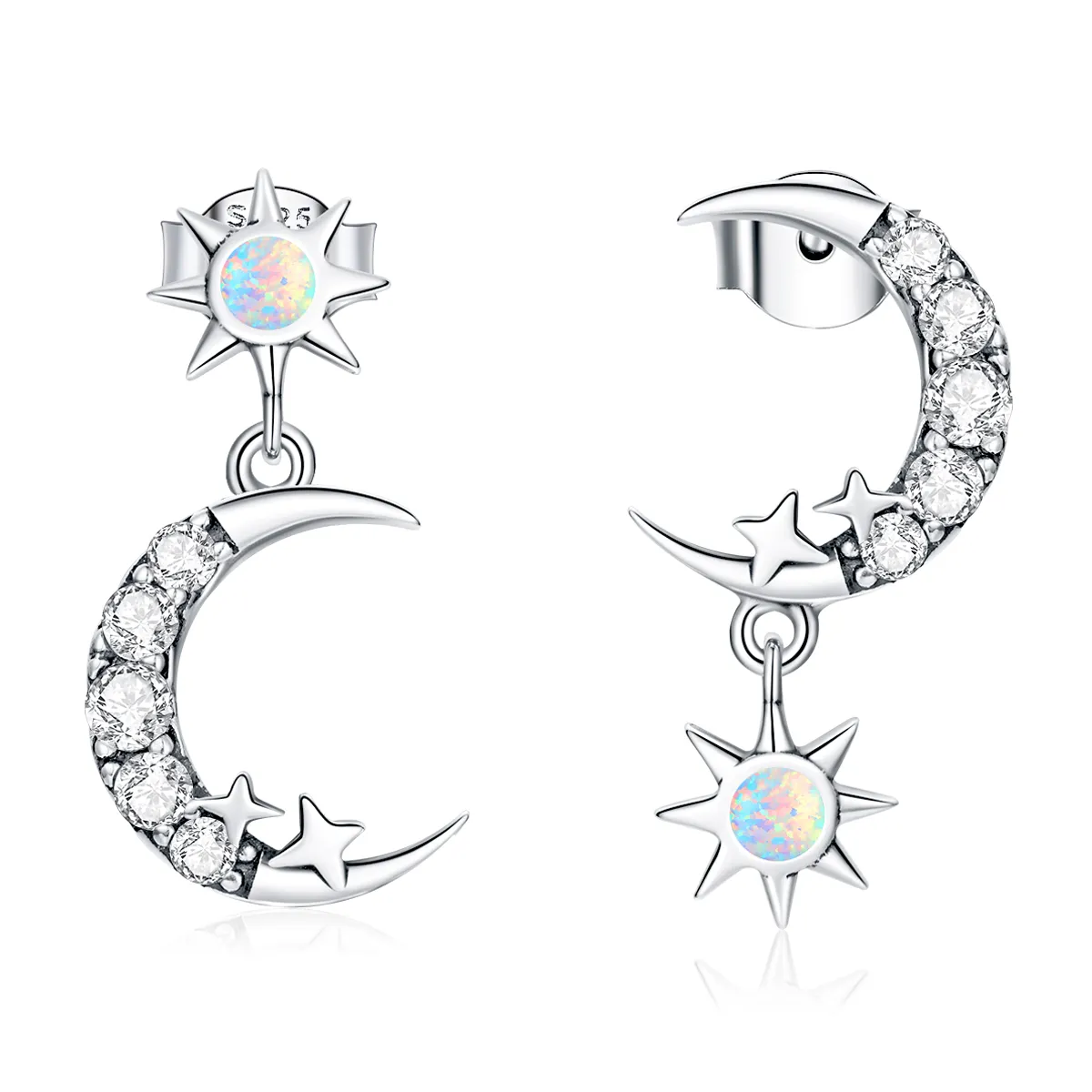Pandora Style Wear Stars and Wear Moonhengende øredobber - SCE1239