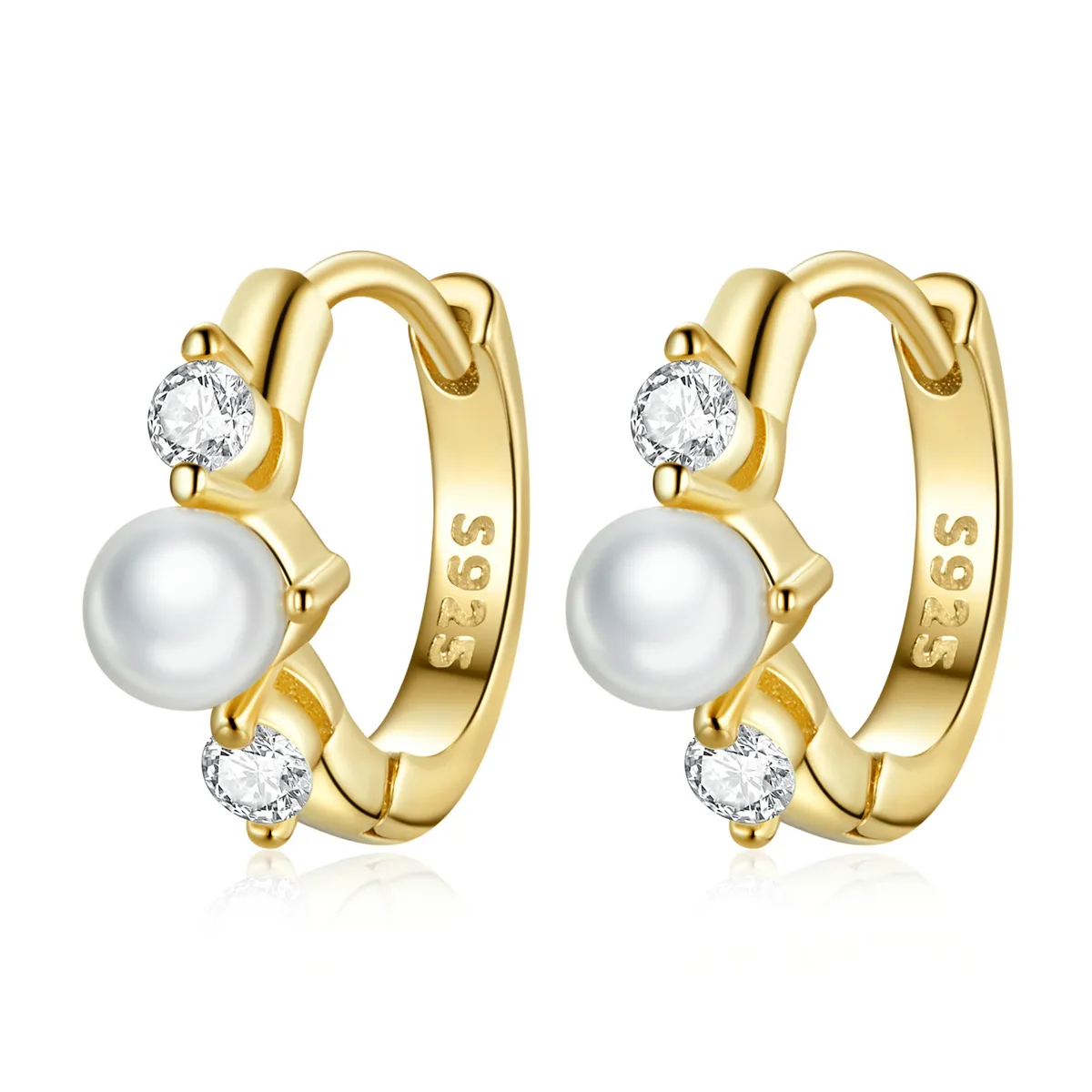 pandora style bead zircon hoop øredobber sce1254