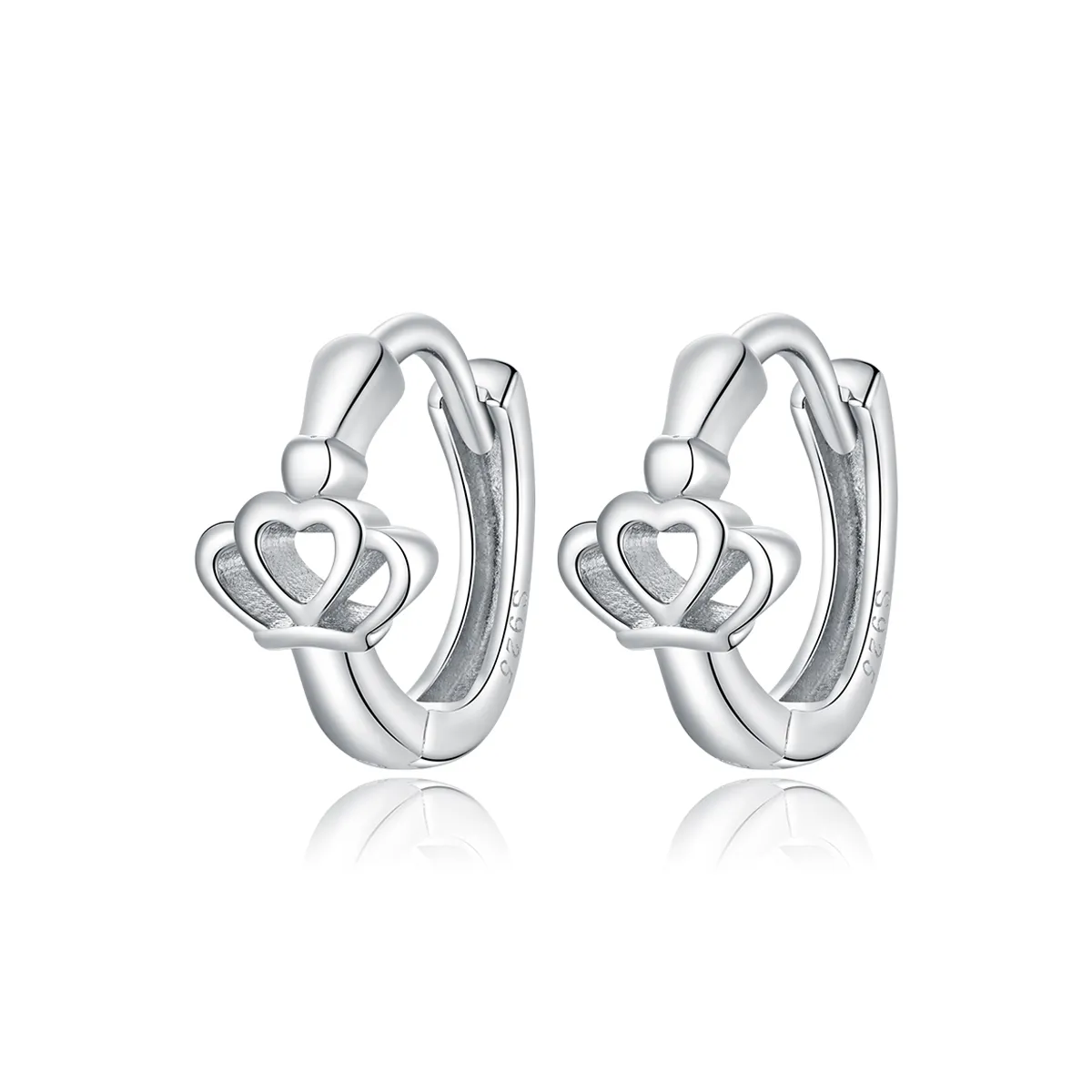 pandora style crown hoop øredobber sce1040