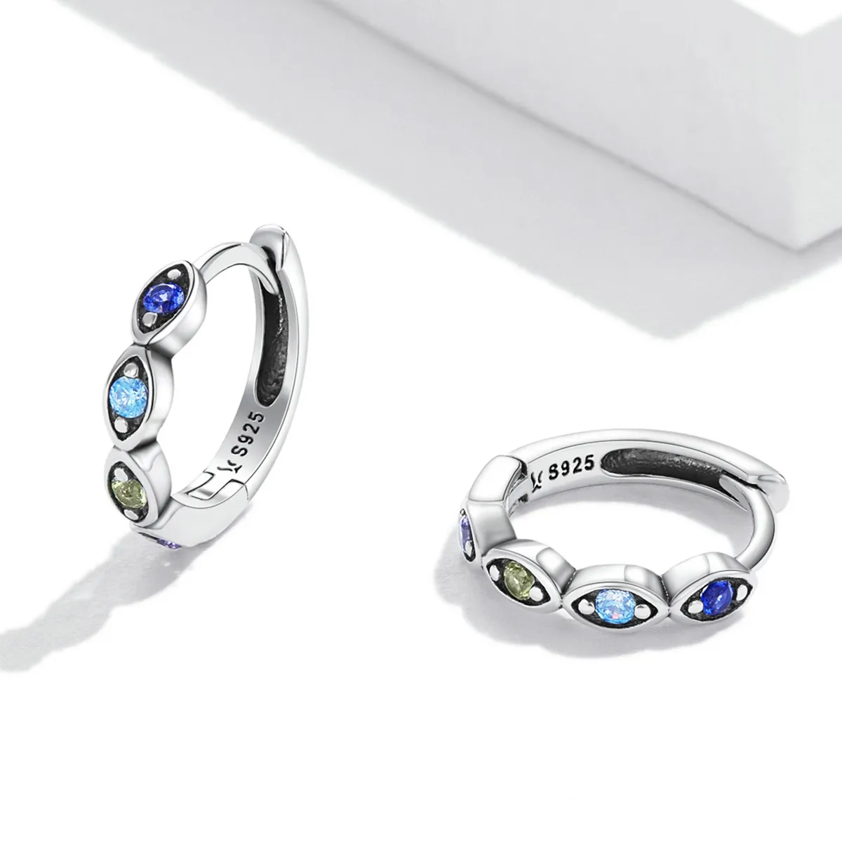 Pandora Style Devil Eye Hoop øredobber - SCE1358