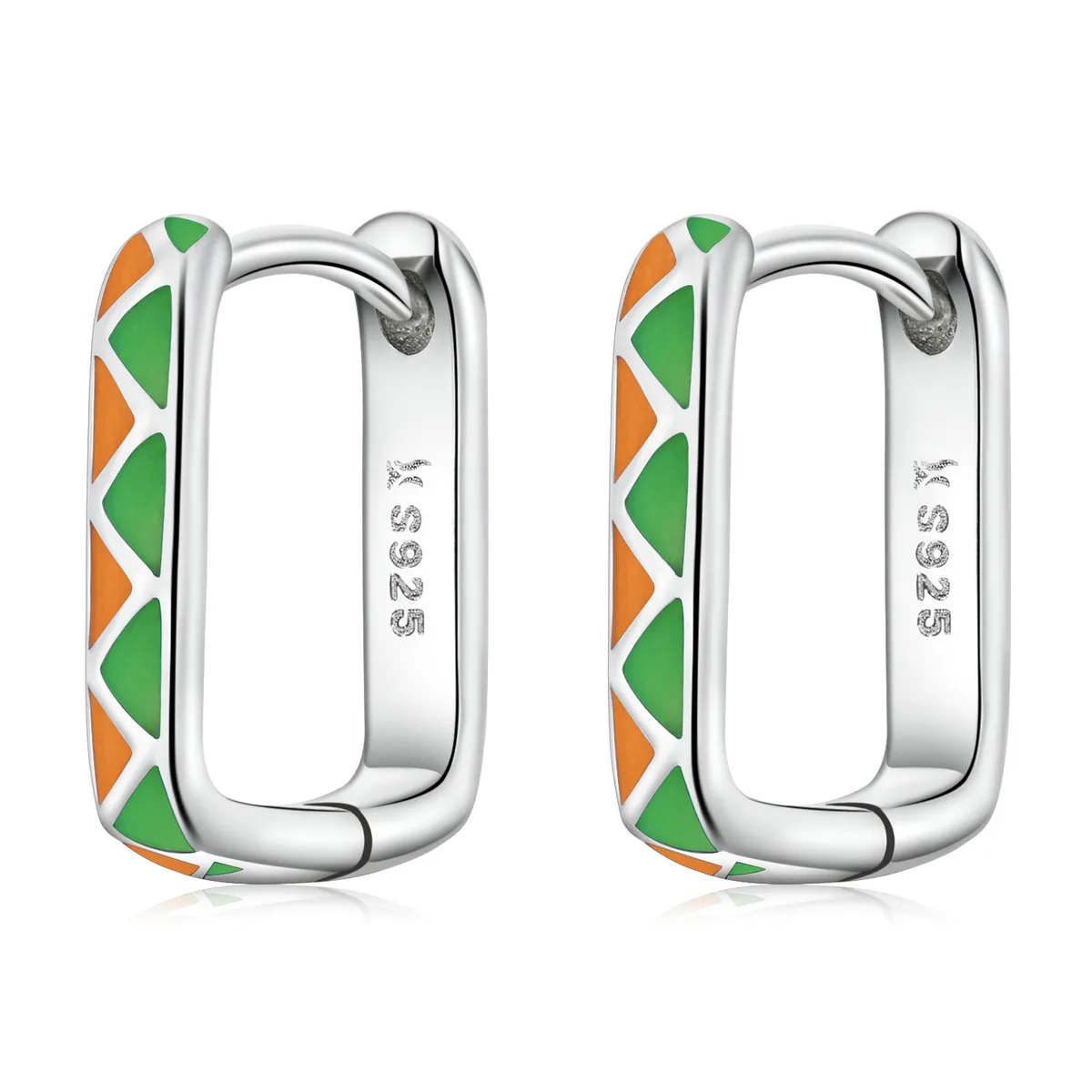pandora style enkel farge kontrast øredobber sce1371 gn