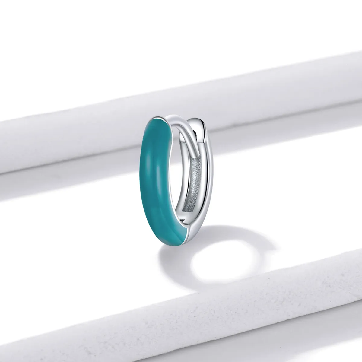 Pandora Style Little Blue Hoop øredobber - BSE488-BU