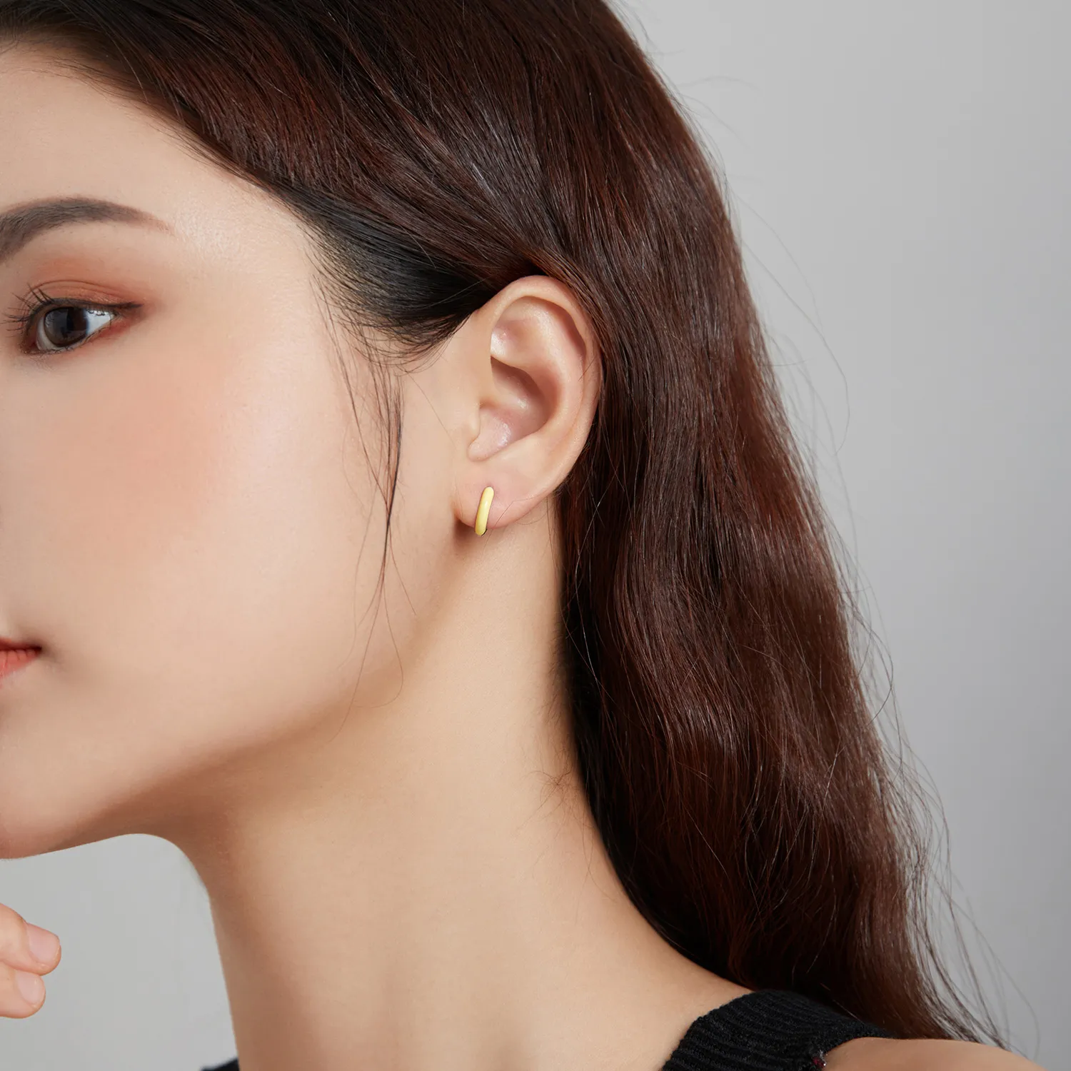 Pandora Style Little Yellow Hoop øredobber - BSE488-YE