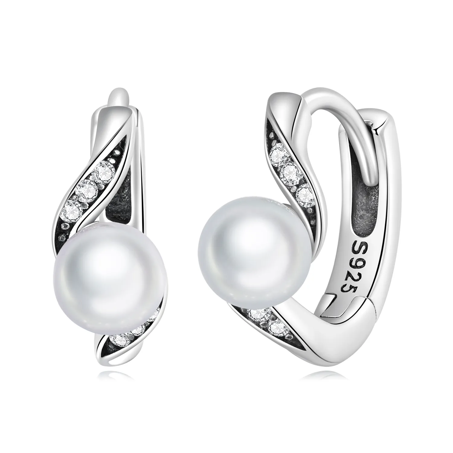 pandora style shell beads hoop øredobber bse710