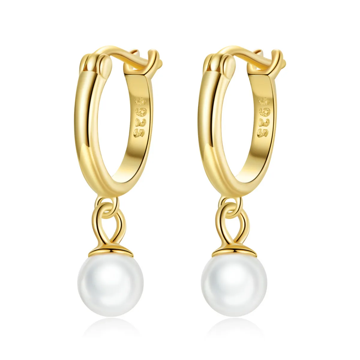 Pandora Style Shell Beads Hoop øredobber - SCE1257
