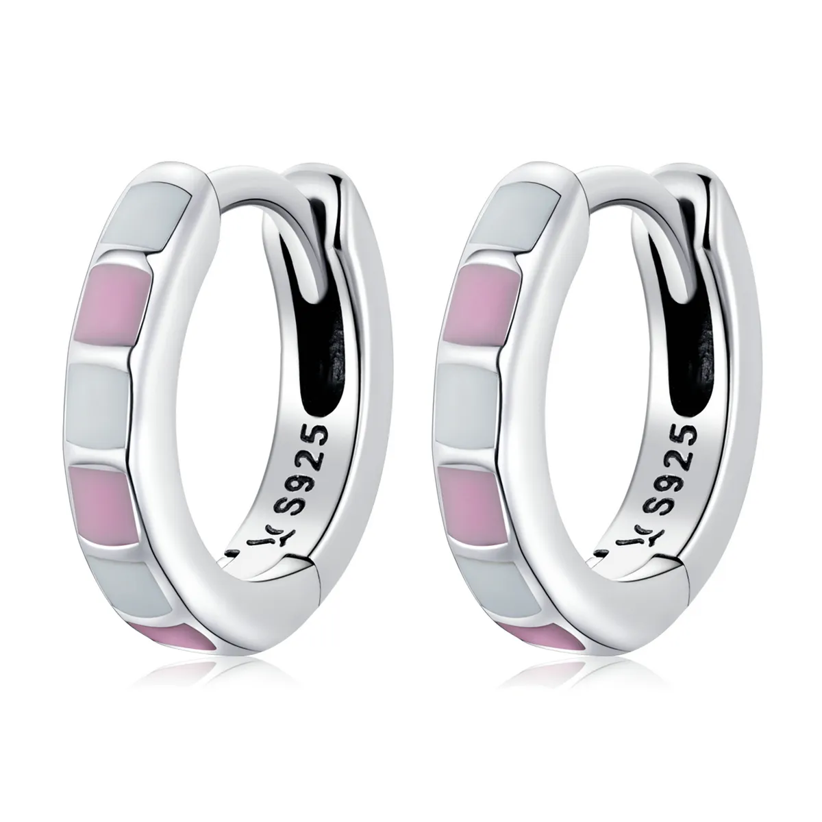 pandora style simple grid hoop øredobber sce1372