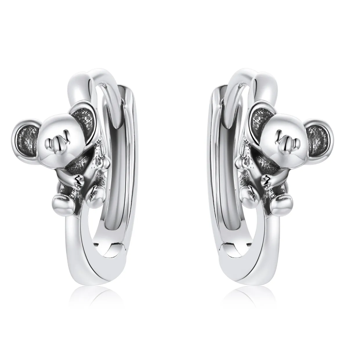 pandora style søte koala hoop øredobber bse507