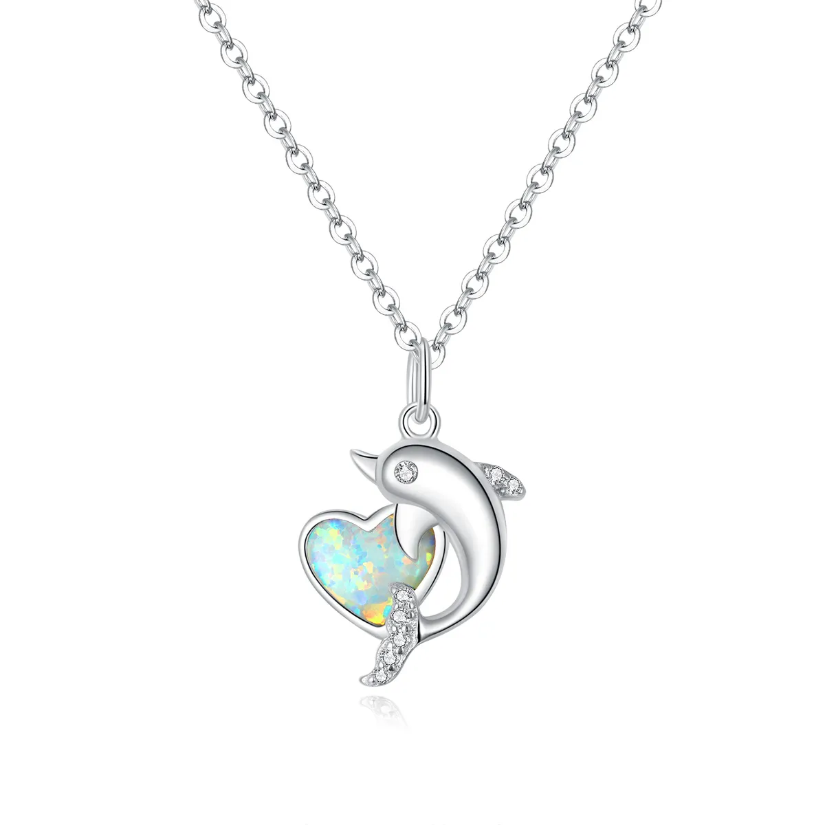pandora style dolphin elf halskjede scn412