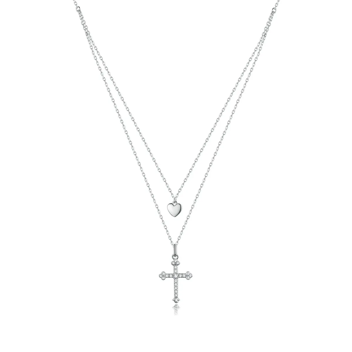 pandora style love cross halskjede bsn197
