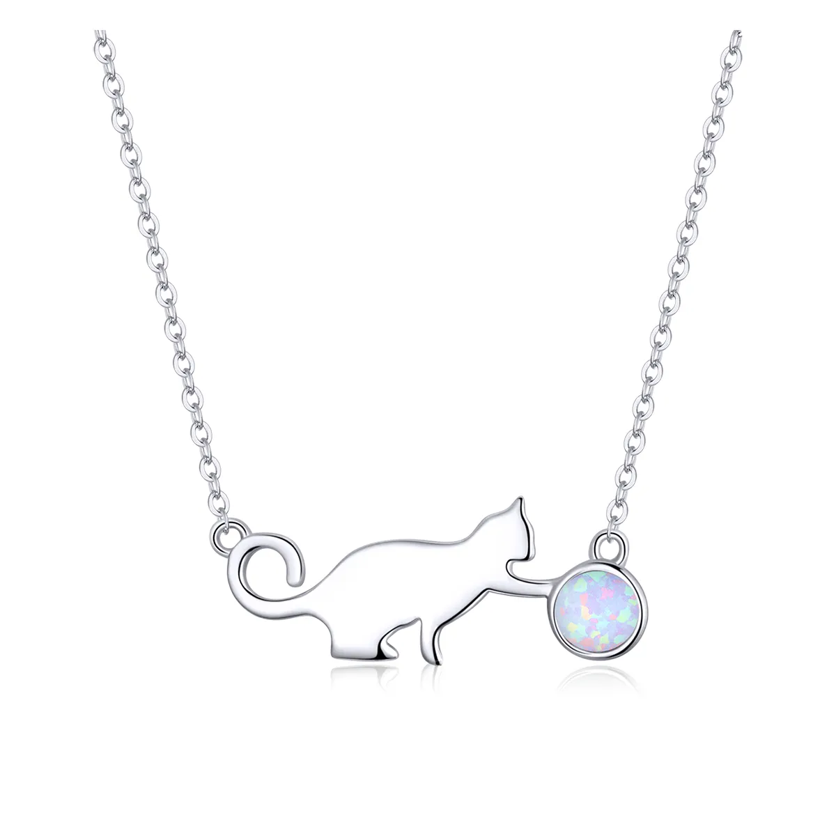 pandora style opal cat halskjede scn395