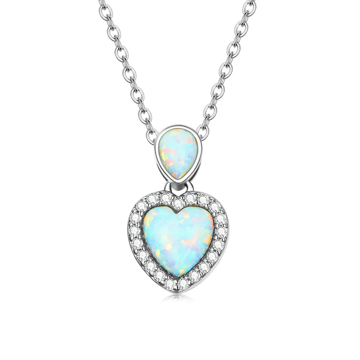 pandora style opal love halskjede bsn243