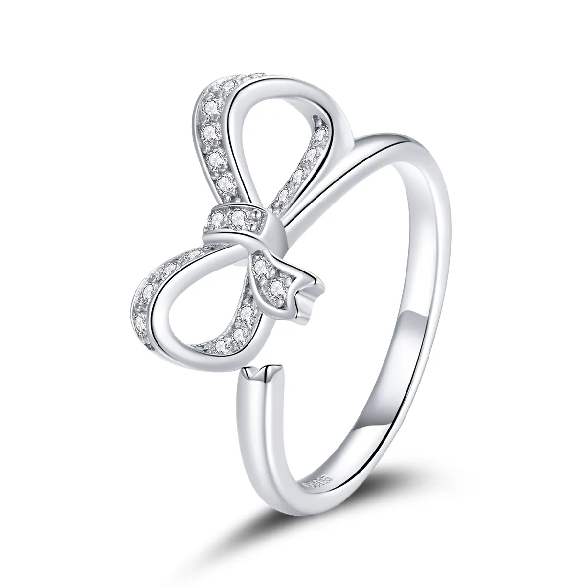 Pandora Style Bue Ribbon Åpen Ring - BSR158