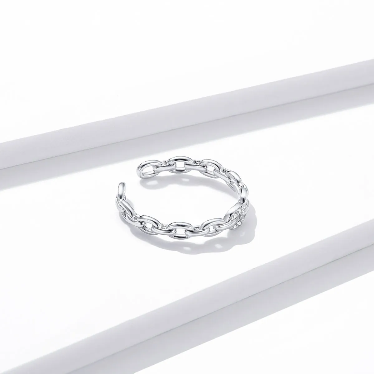 Pandora Style geometrisk kjede åpen ring - BSR145