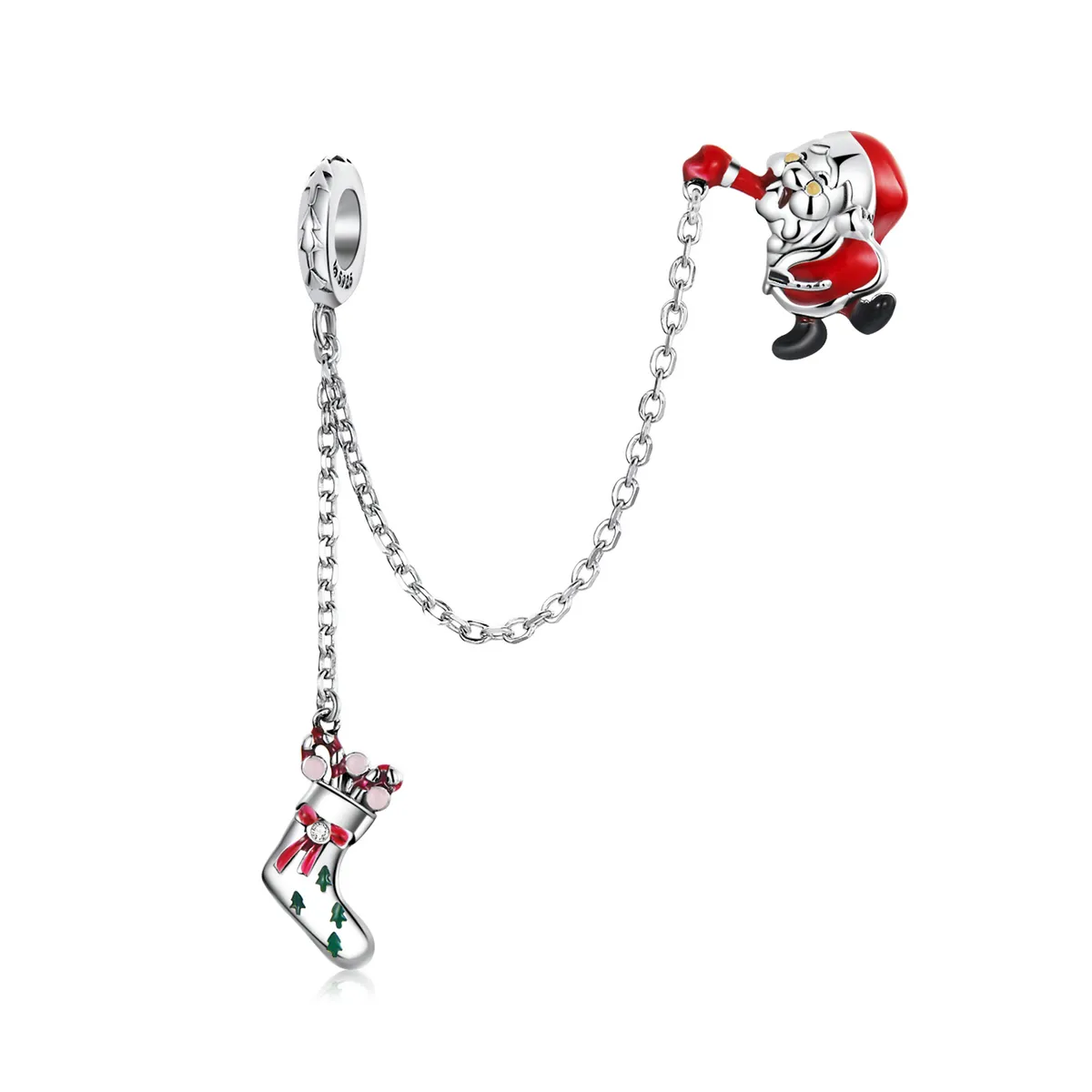 pandora style santa claus sikkerhetskjede bsc542