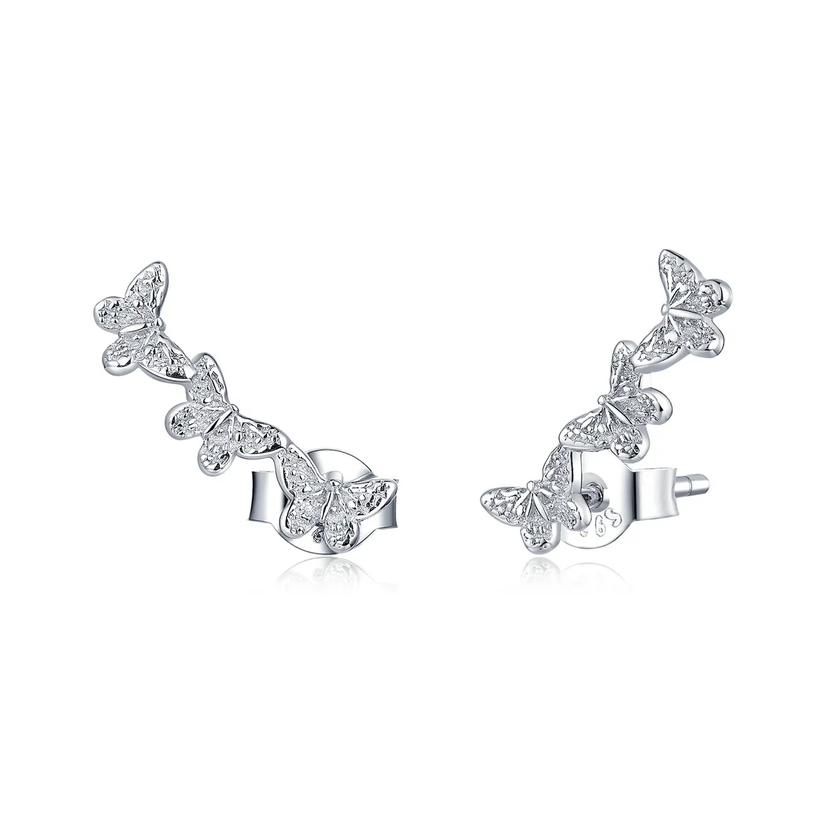 pandora style butterfly fly stud øredobber bse377