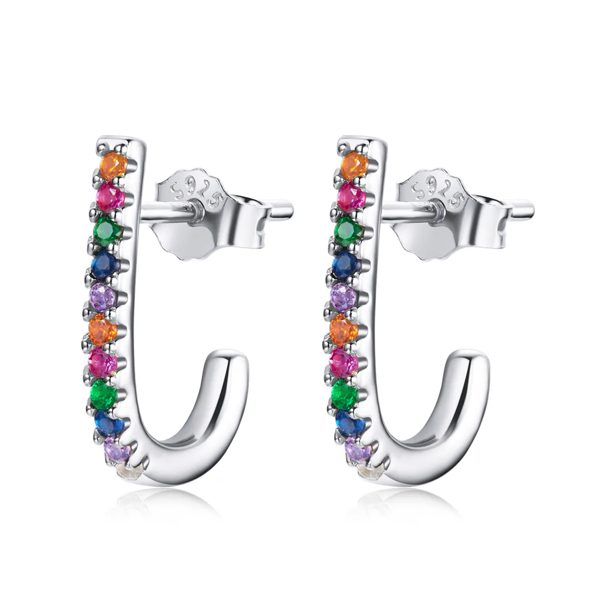 Pandora Style Christmas Cane Stud øredobber - SCE1167-A