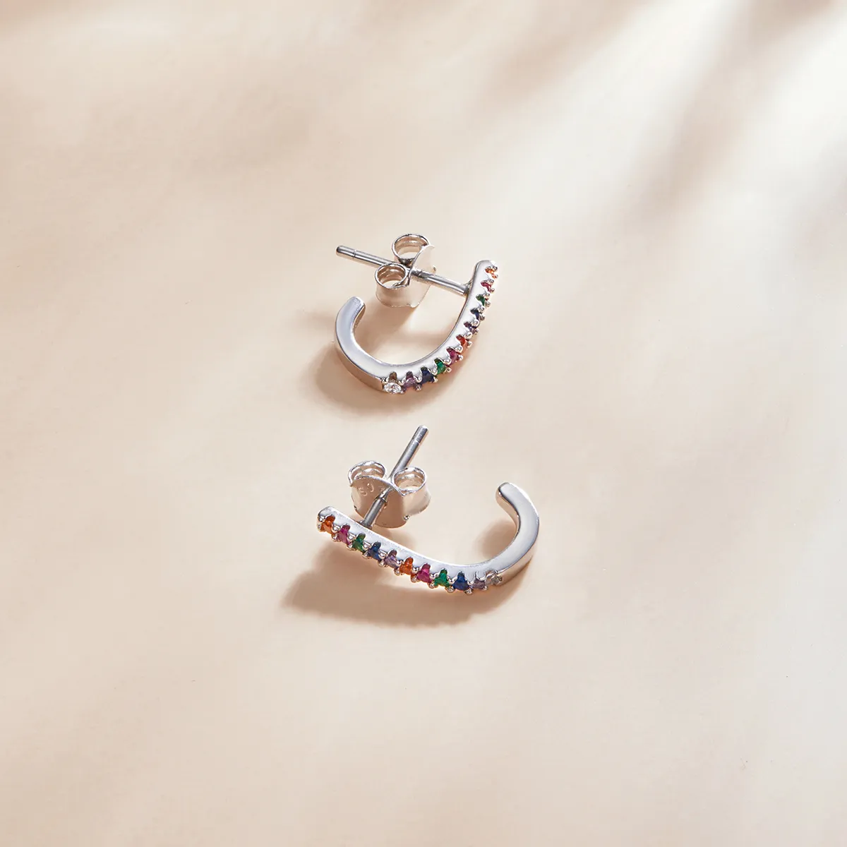 Pandora Style Christmas Cane Stud øredobber - SCE1167-A