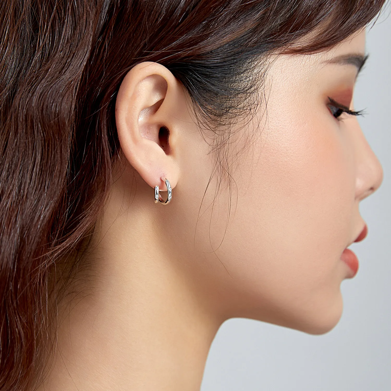 Pandora Style doble sirkel øredobber - BSE494