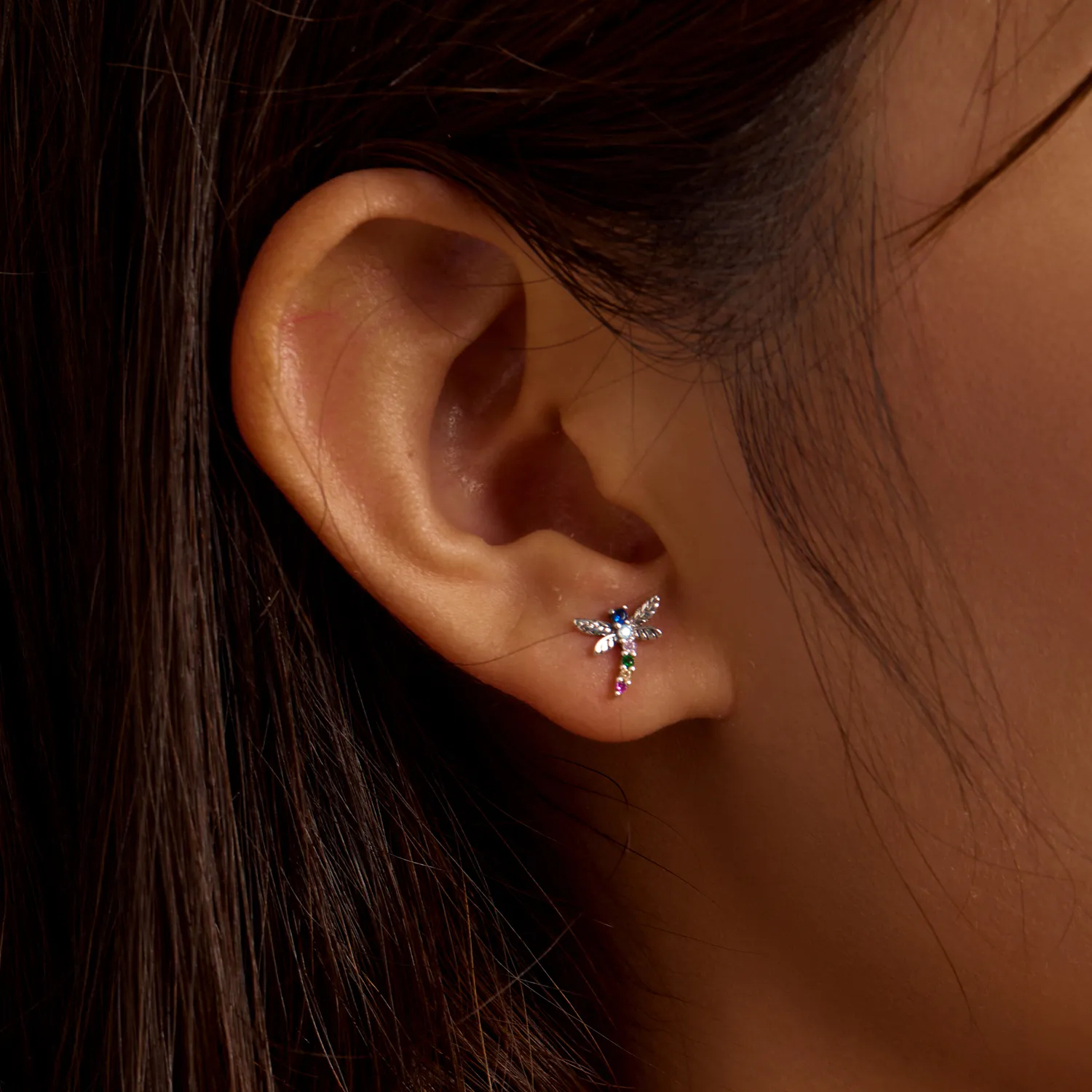 Pandora Style fargerike øyenstikker øredobber - BSE515