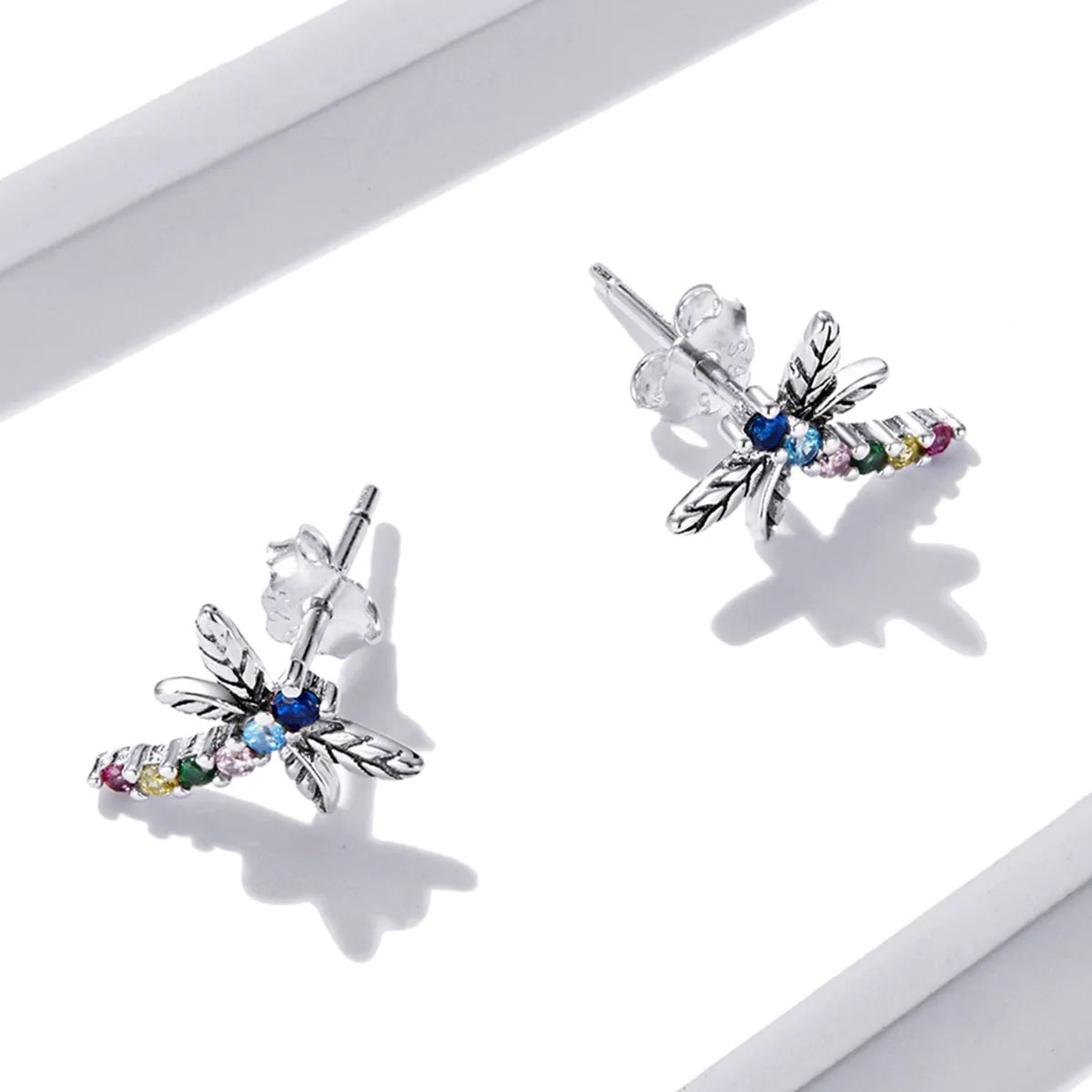 Pandora Style fargerike øyenstikker øredobber - BSE515