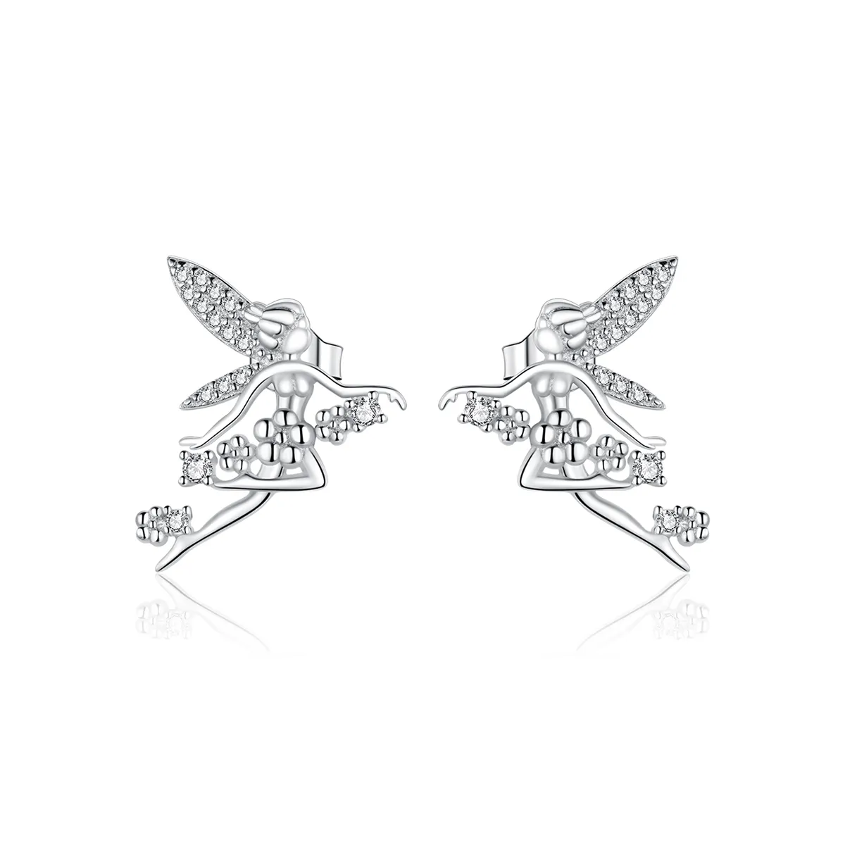 pandora style flower alf stud øredobber bse341