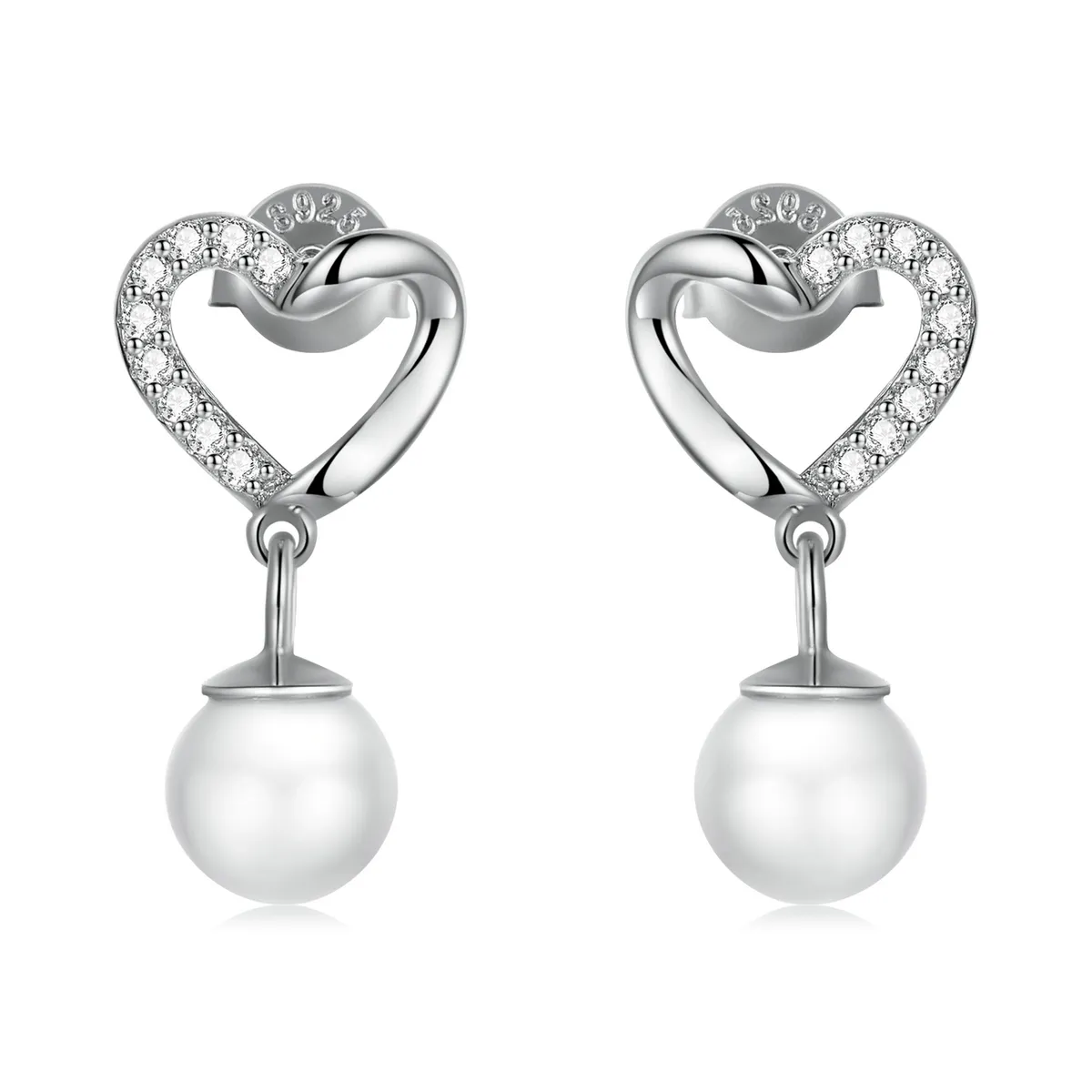 Pandora Style Love Shell Beads-Elegante øredobber - BSE552