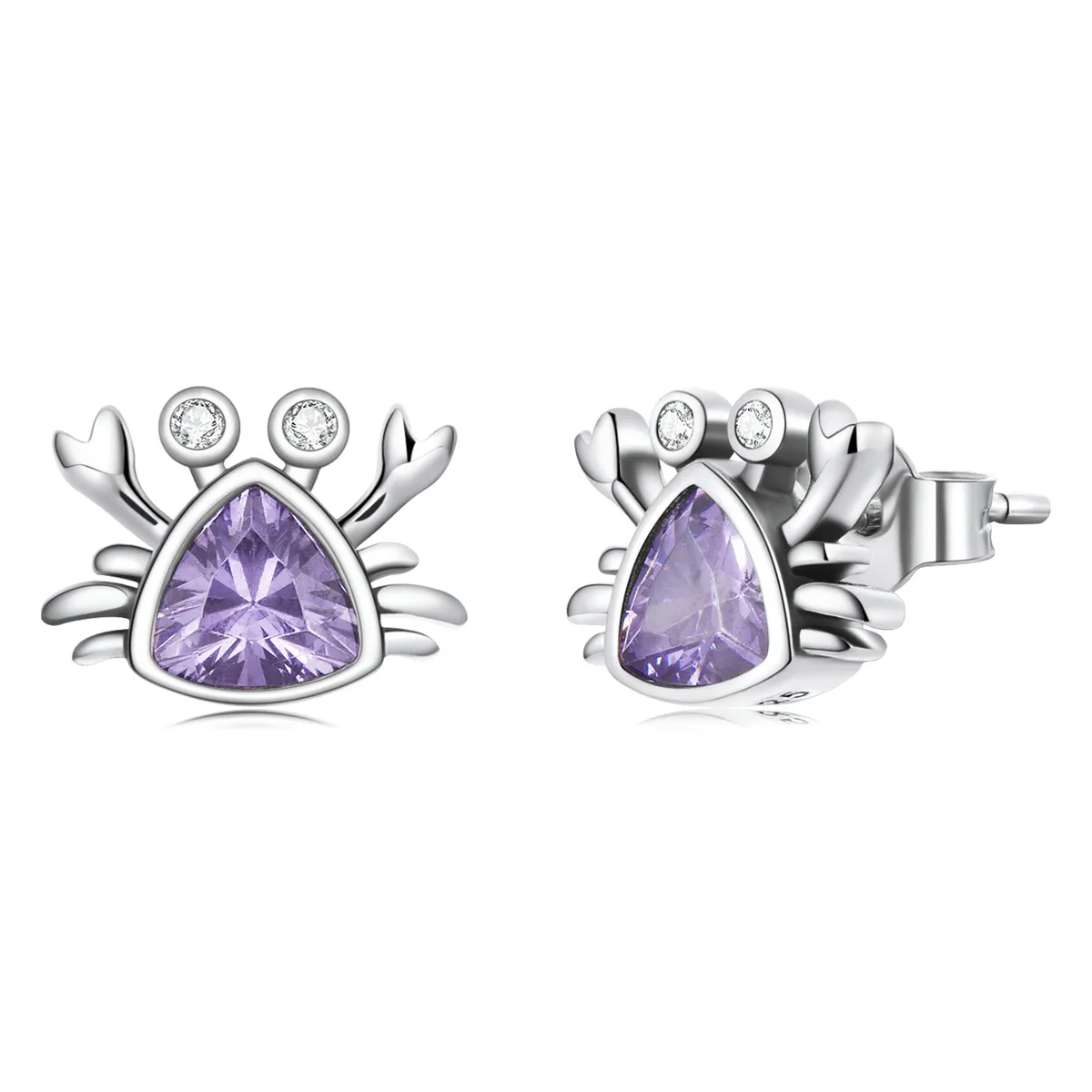 pandora style mini crab stud øredobber bse572
