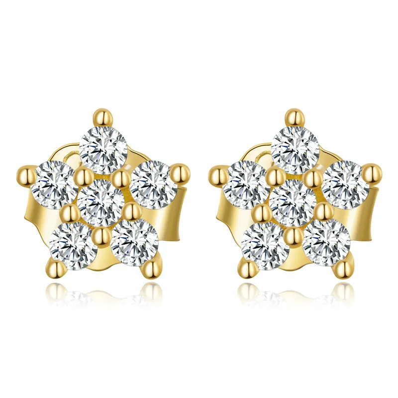 pandora style mini flower stud øredobber bse598 b
