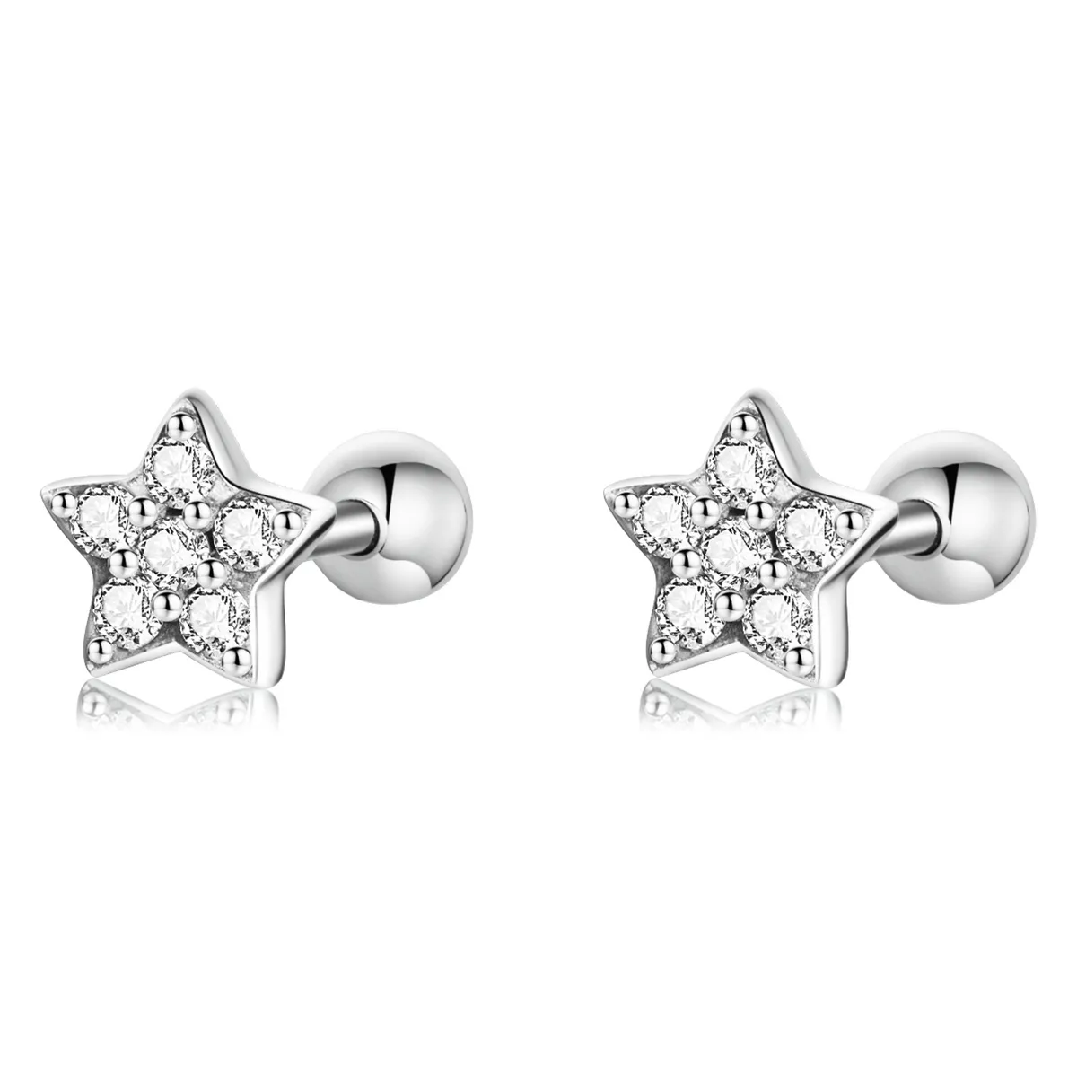 Pandora Style Shining Star Stud øredobber - SCE1297