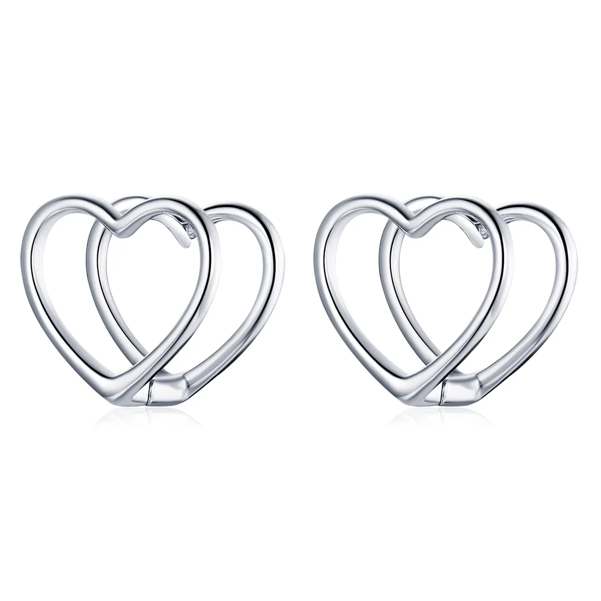 Pandora Style Simple - Doble hjerte øredobber - BSE501