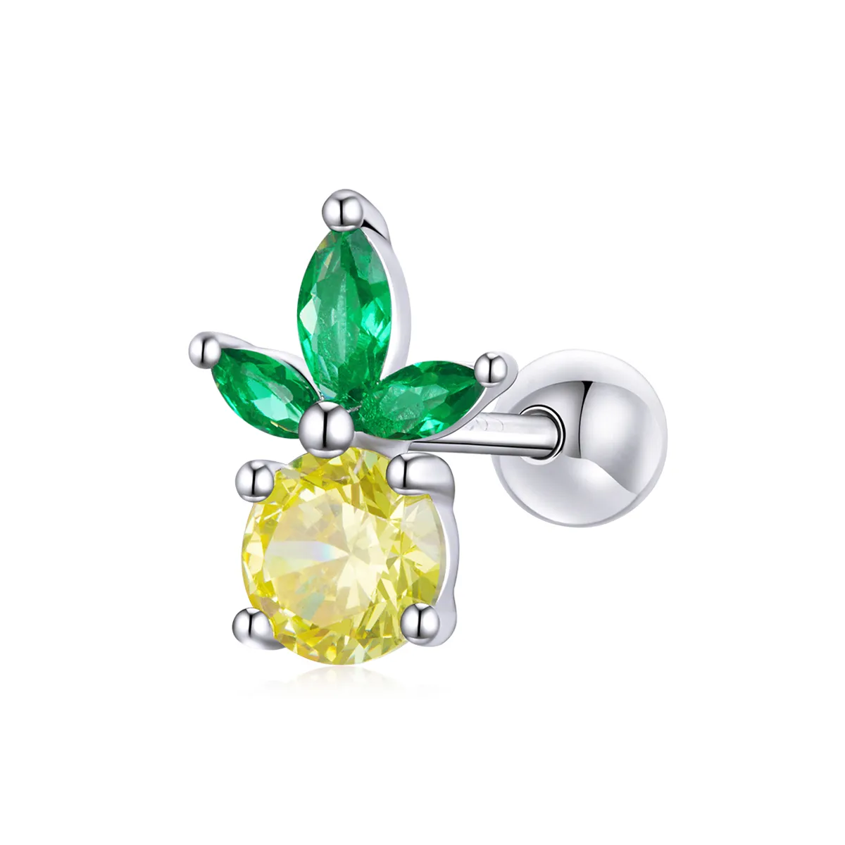 pandora style summer sweetheart ananas øredobber bse490