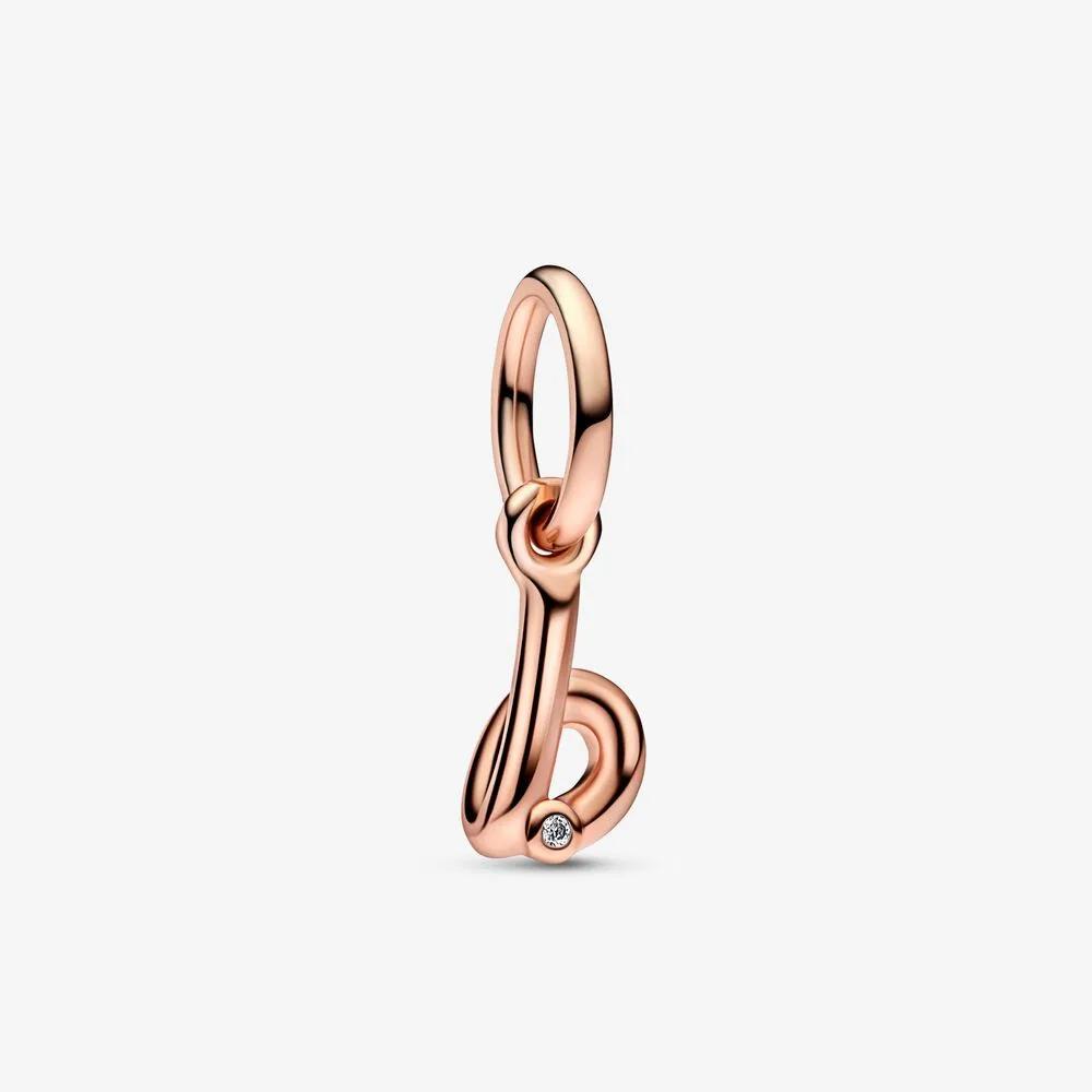 pandora bokstaven b håndskrift alfabet hengende charm 782459c01