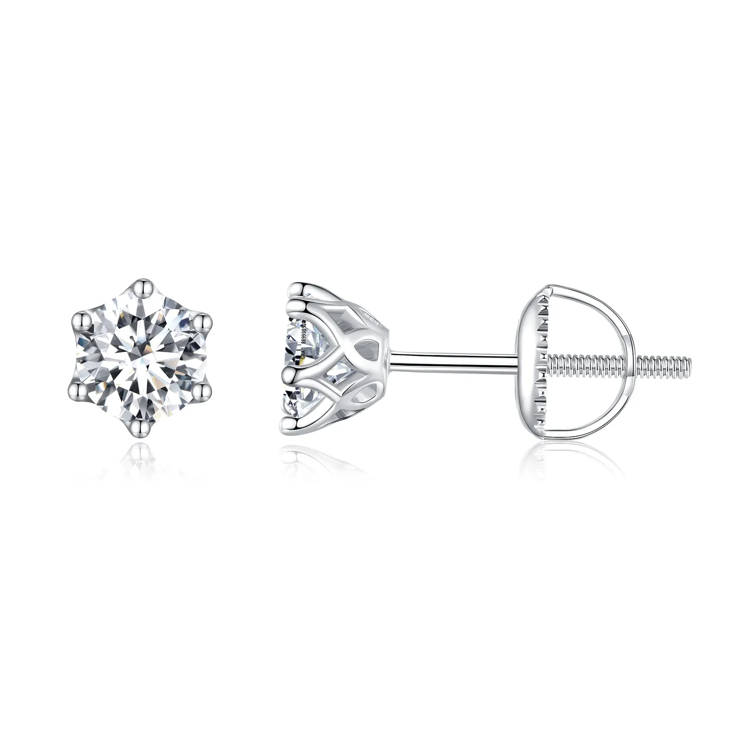 pandora style 05 karat fireklo moissanite øredobber mse004 s