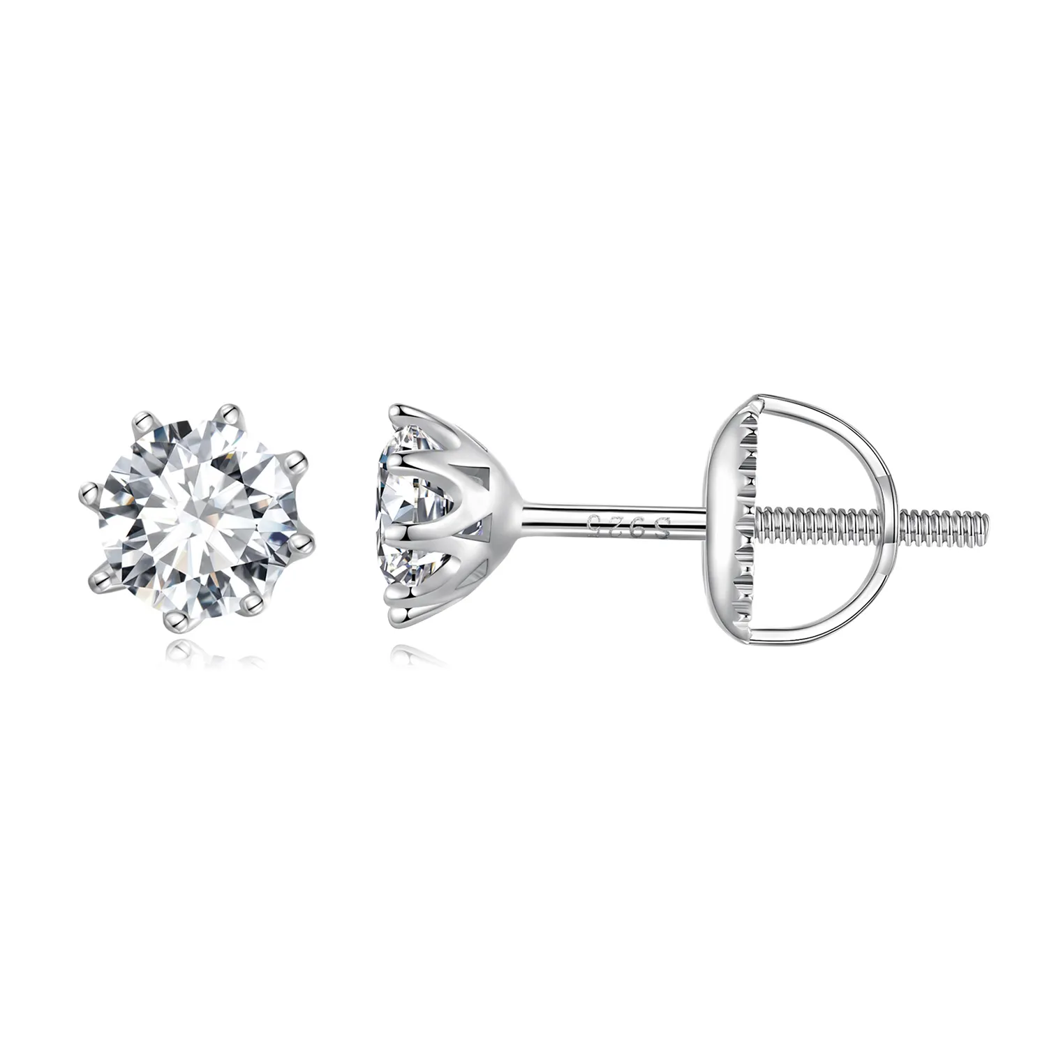 pandora style 05 karat moissanite hoops øredobber mse019 s