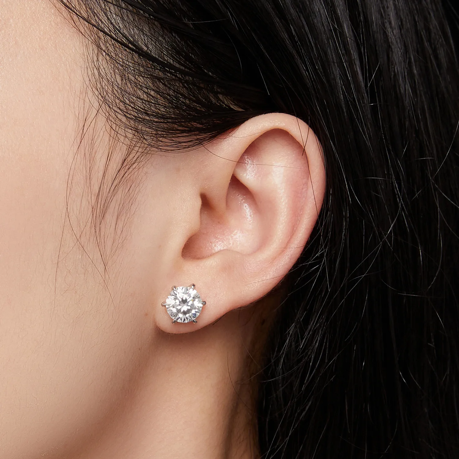 Pandora Style 2 karat Moissanite øredobber - MSE021-L