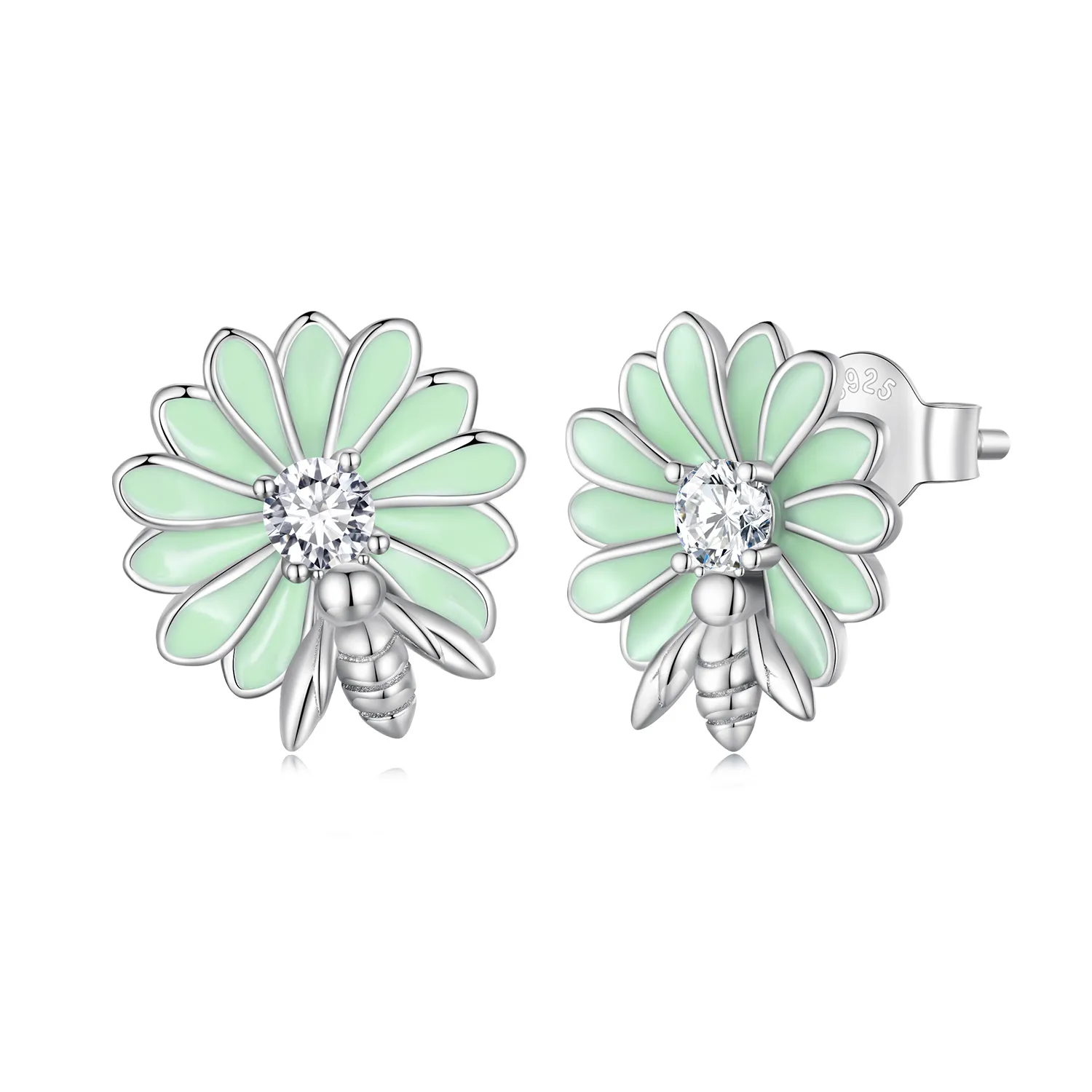 Pandora Style Daisy Bee Stud øredobber - SCE1598