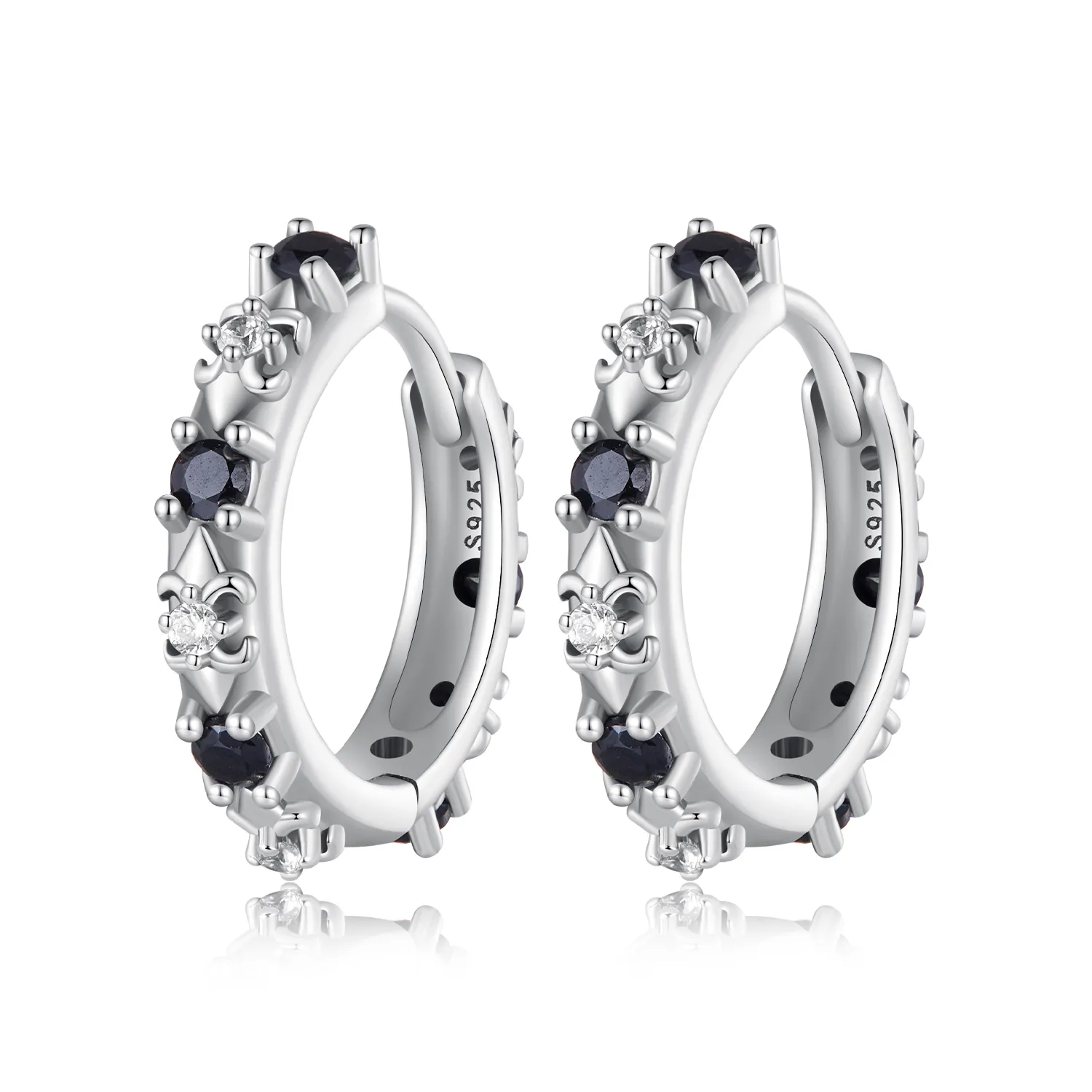 pandora style iris hoops øredobber sce1605 bk