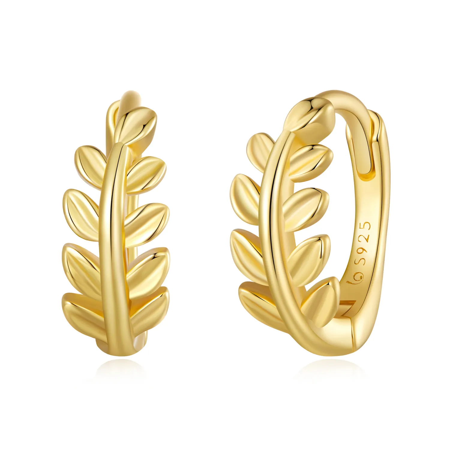 pandora style leaves hoops øredobber bse500 b