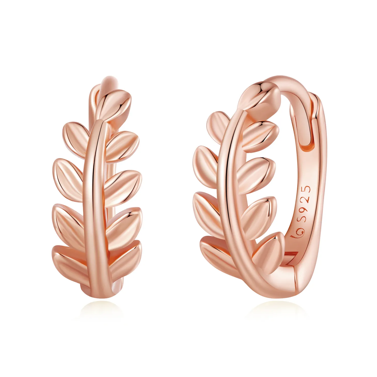 Pandora Style Leaves Hoops øredobber - BSE500-C