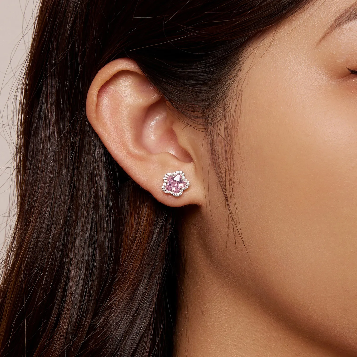 Pandora Style Little Flower Stud øredobber - BSE850