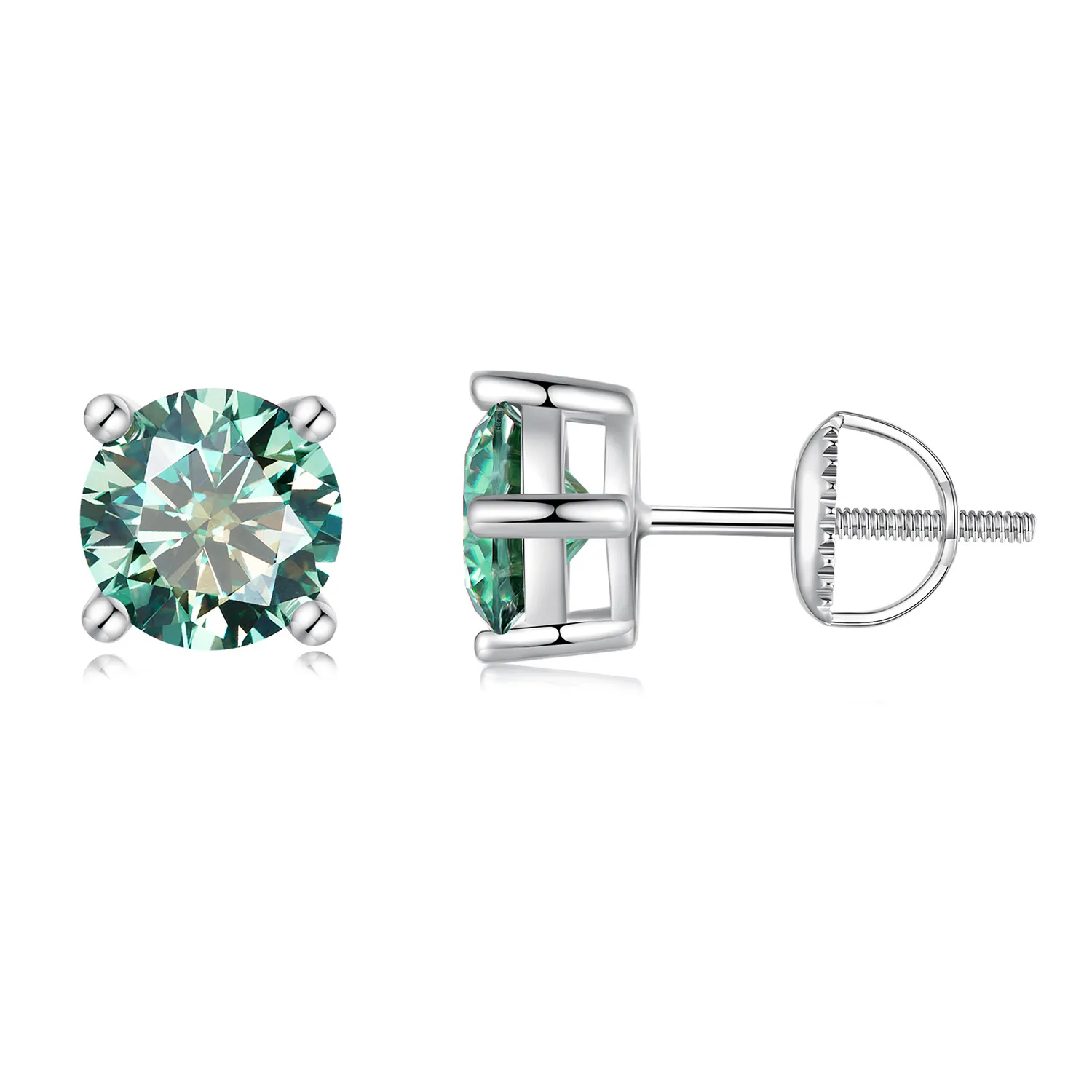 pandora style one carat fire claw moissanite øredobber mse003 cfl