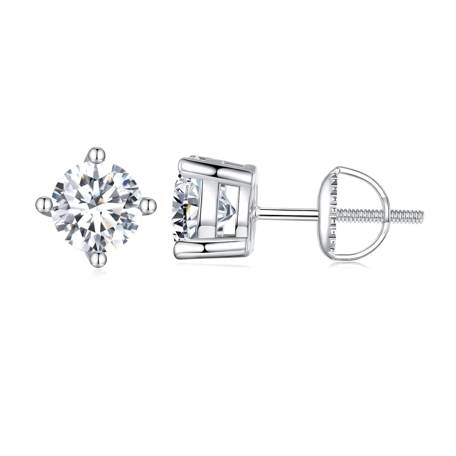 pandora style one carat fire claw moissanite øredobber mse003 l