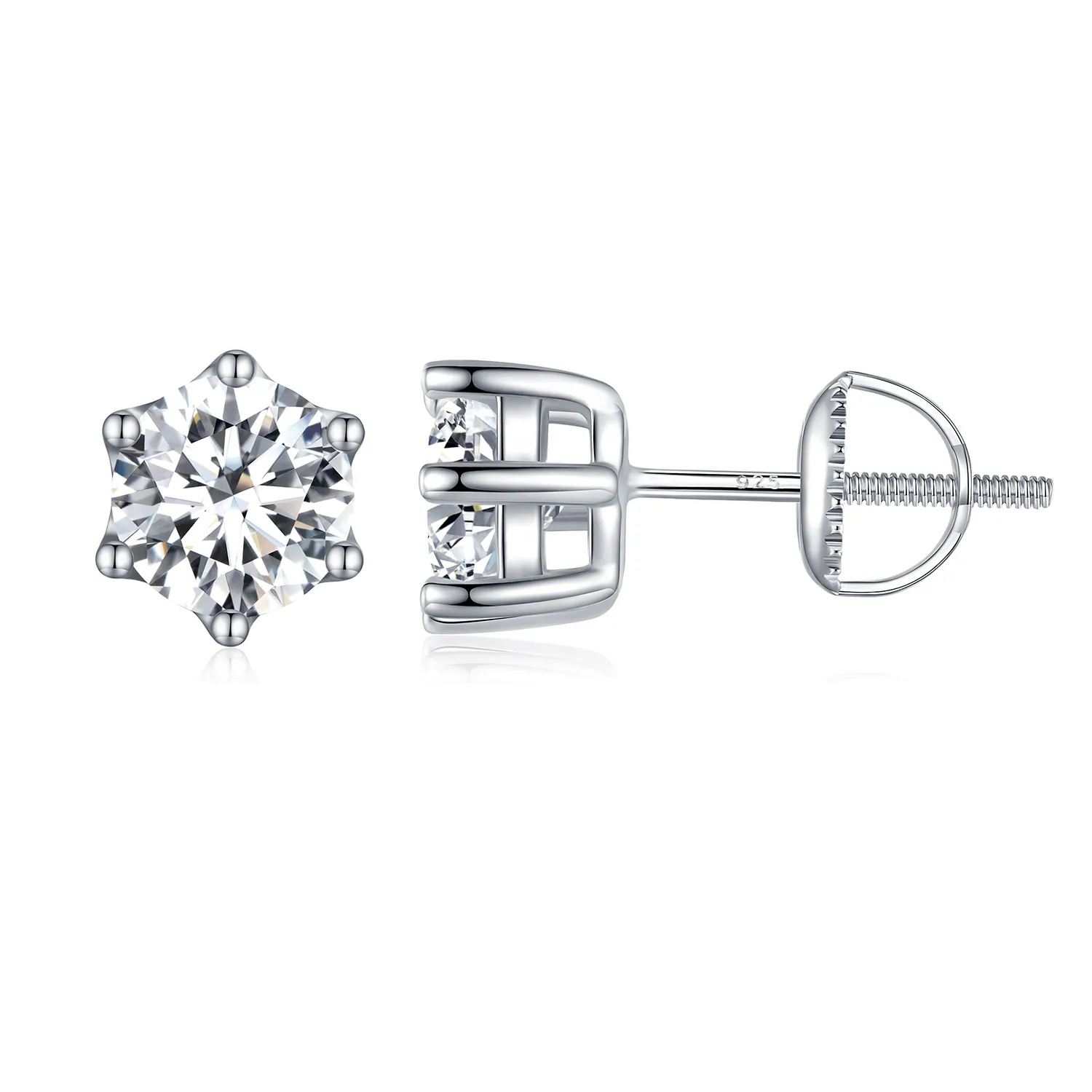 Pandora Style skinnende sirkon øredobber - BSE615-6L