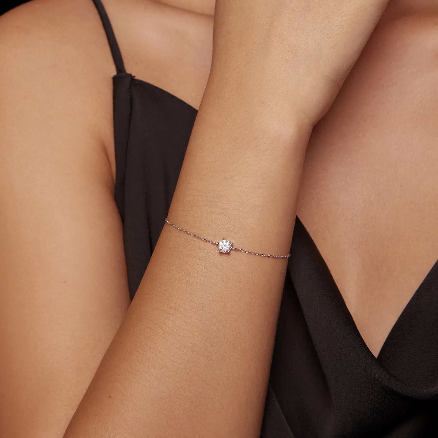 Pandora Style Sparkle Moissanite-armbånd - MSB001