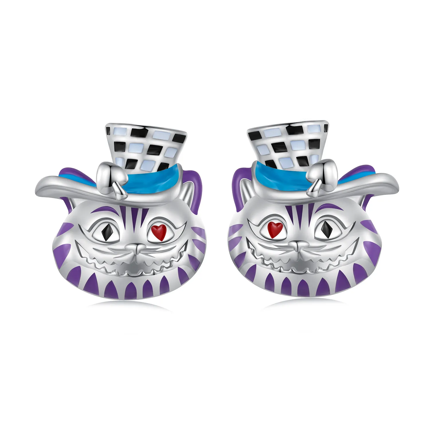 Pandora Style Weird Magician Cat Stud øredobber - BSE823