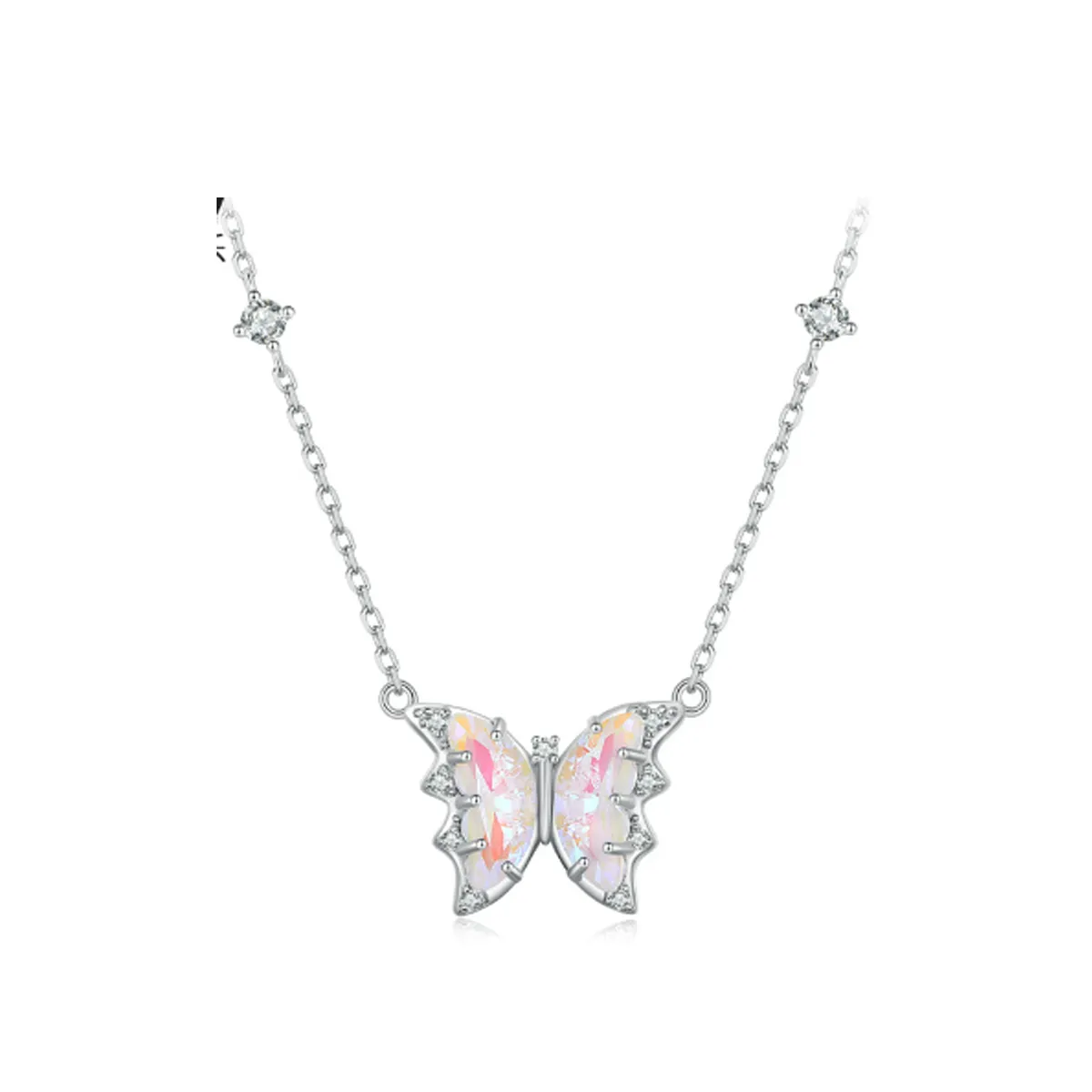 pandora style butterfly halskjede bsn345