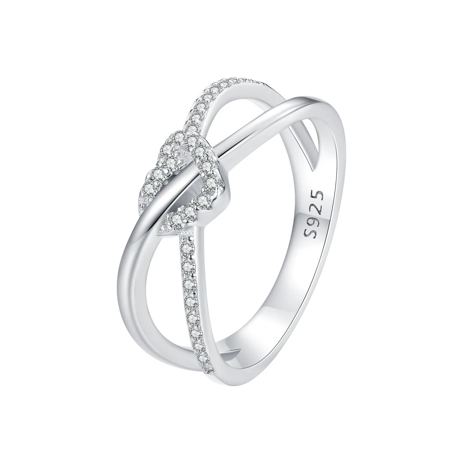 pandora style love knot ring bsr464