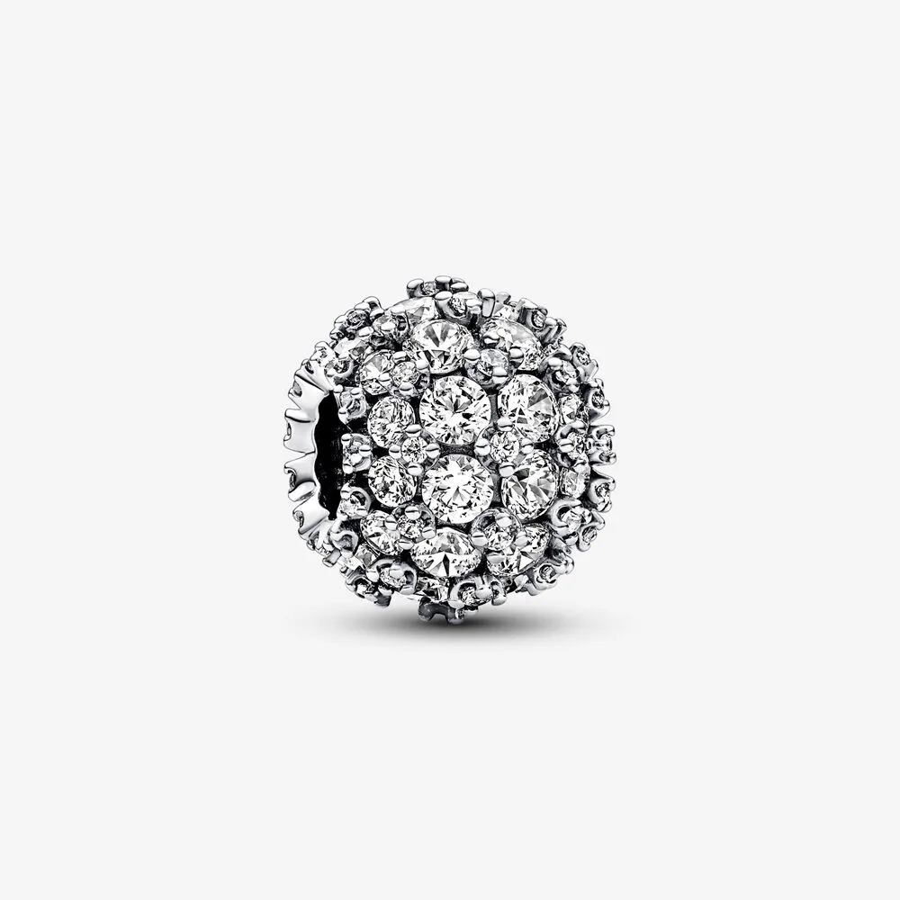 Pandora Funklende Pavé Rund Charm - 792630C01